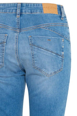 Pulz Carmen EMB. HW Jeans Sinny Leg - Light Blue Denim