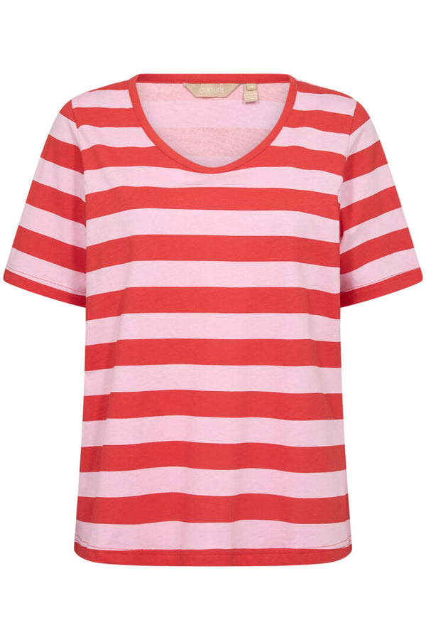 Culture Benzo Deia T-shirt - Fiery Red/Lilac S