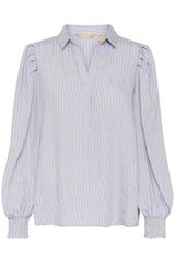 Culture Any Blouse - Blue/Green Stripe