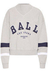 Ball Fossati High Collar Sweat - Medium Grey Mel