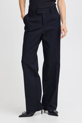 Pulz Bindy HW Pant Wide Leg - Navy