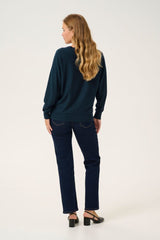 Pre Order Culture Annemarie v-Neck Pullover - Navy