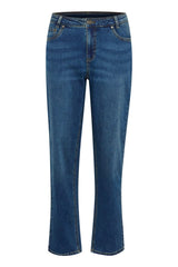 Culture Varina Ami Momfit Jeans - Dark Vintage Blue Wash