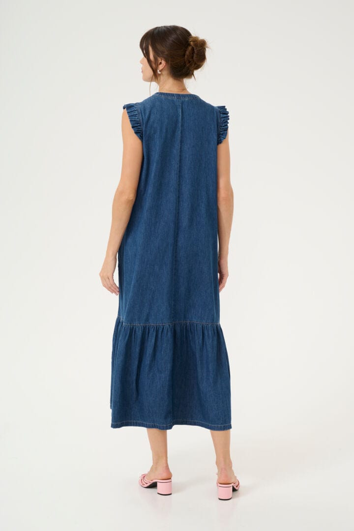 Culture Berteline Arpa Dress - Dark Blue Wash