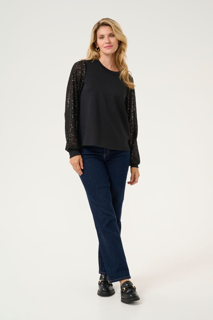 Culture Sula Chabrina Sequins Blouse - Black