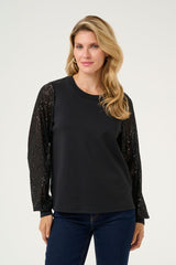 Culture Sula Chabrina Sequins Blouse - Black