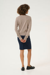 Culture Arrow Cardigan - Dune Melange