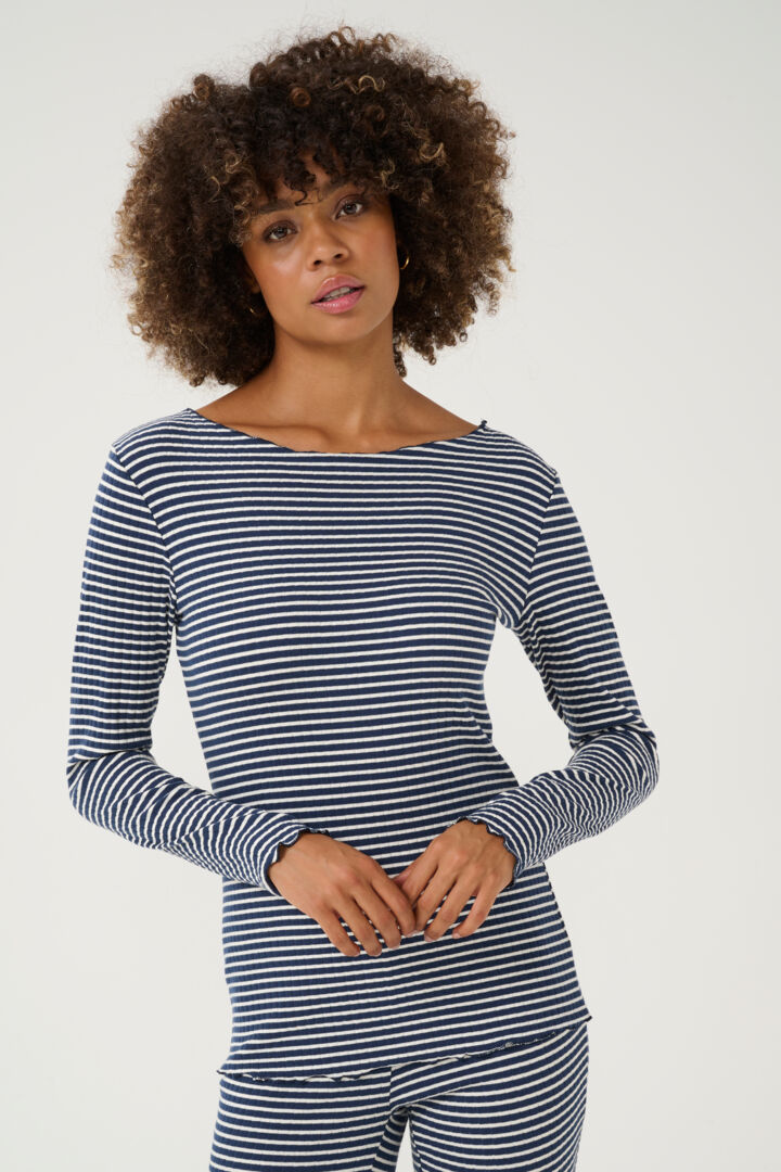 Culture Tea Dolly LS - Blues/White Stripe