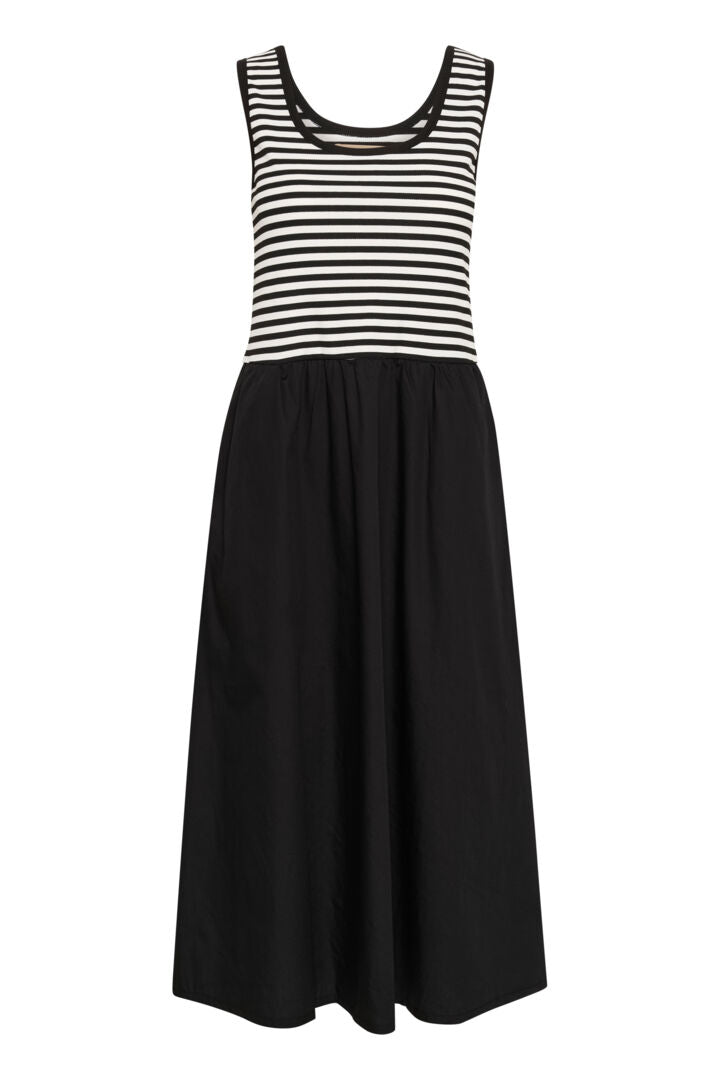 Culture Florence Tank Top Dress - Black/White Stripe