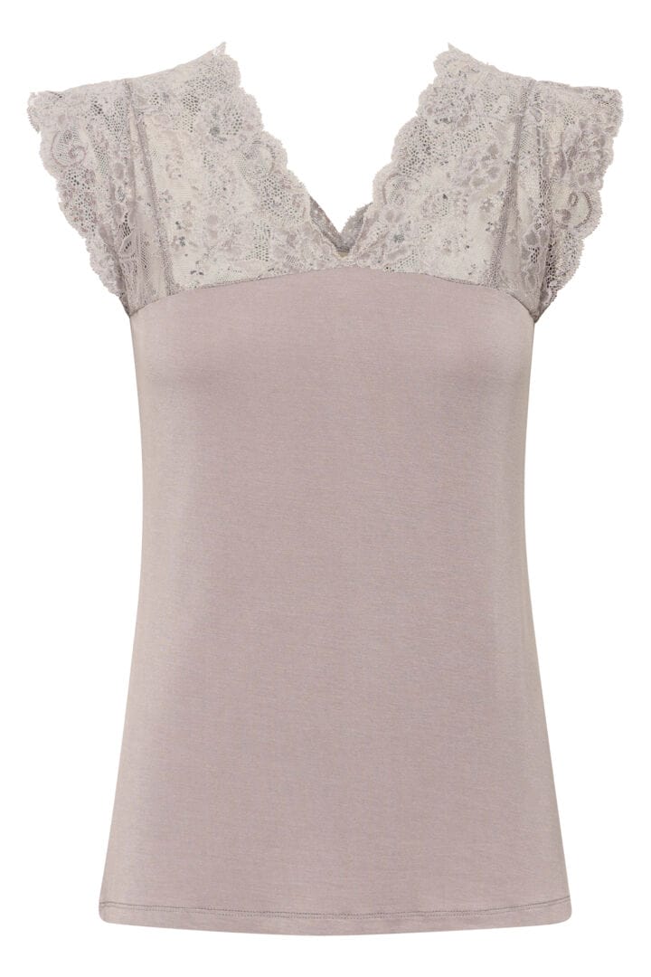 Culture Poppy Lace Top - Cloudburst