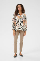 Culture Audrey Bello Blouse - Orange/Pink Flow