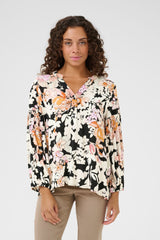 Culture Audrey Bello Blouse - Orange/Pink Flow