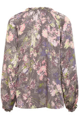 Culture Madi Dittemarie Blouse - Grey Flower Foil