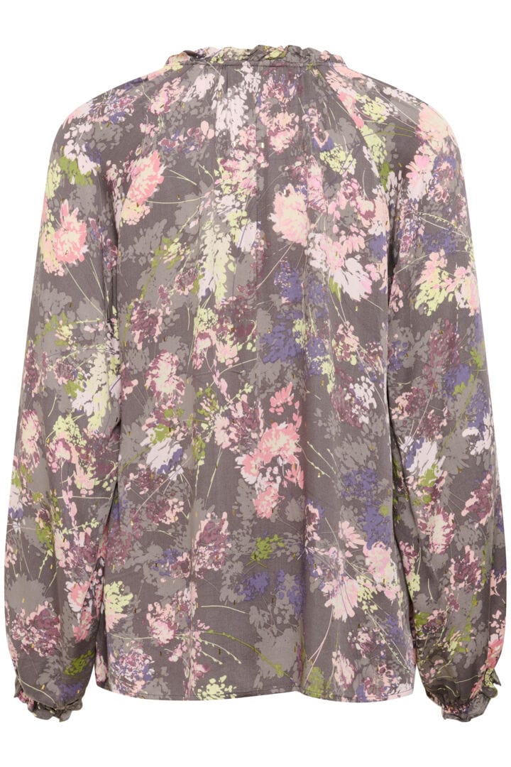 Culture Madi Dittemarie Blouse - Grey Flower Foil