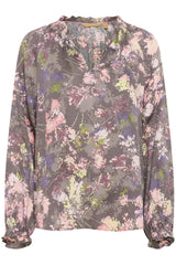 Culture Madi Dittemarie Blouse - Grey Flower Foil