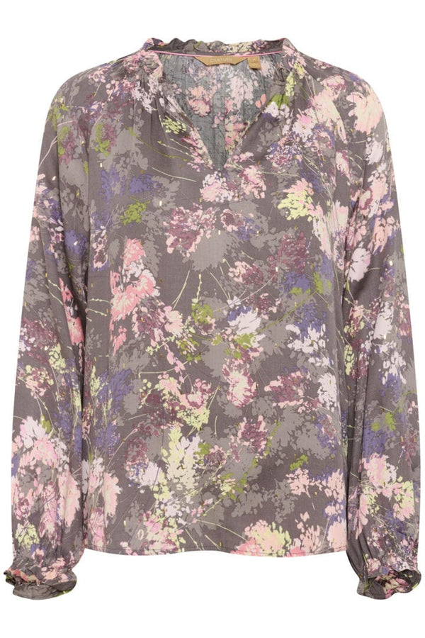 Culture Madi Dittemarie Blouse - Grey Flower Foil