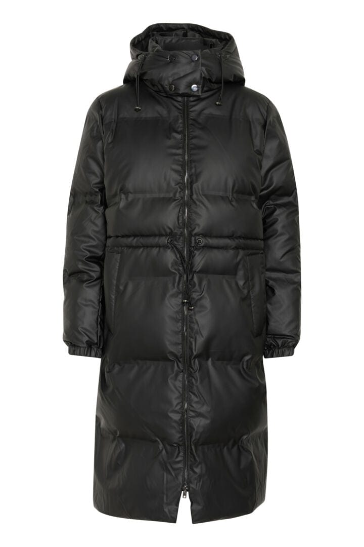 Culture Celinda Coated Long Jacket - Black