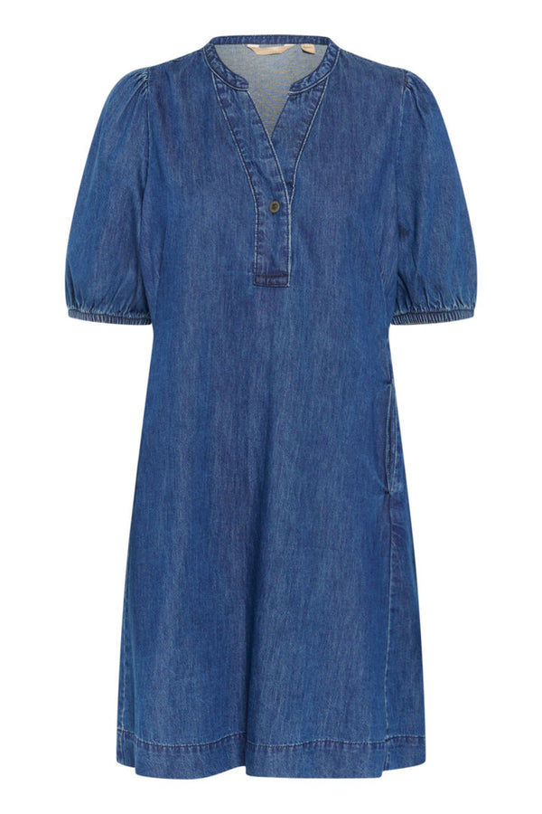 Pulz Berteline Arpa SS Dress - Dark Blue Wash