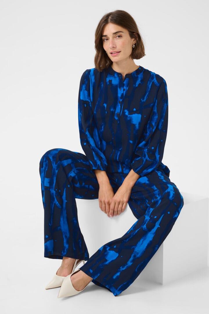 Culture Ashley Chaina Blouse - Blue Graphia