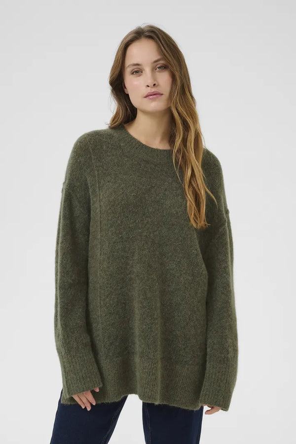 Culture Bosa Cacheia Pullover - Dusky Green Melange