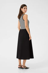 Culture Florence Tank Top Dress - Black/White Stripe