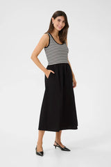 Culture Florence Tank Top Dress - Black/White Stripe
