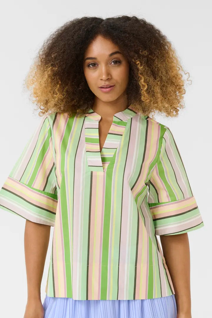 Culture Mola Shirt - Green Stripe