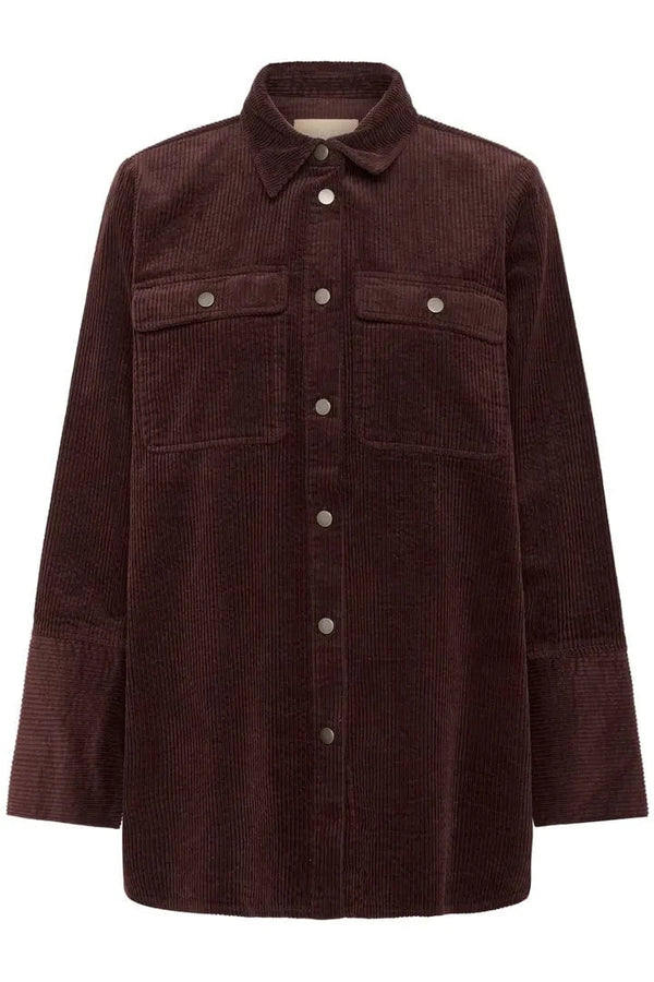Culture Baele Klay Shirt Jacket  - Bitter Chocolate