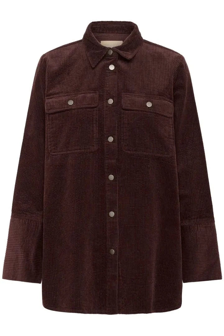 Culture Baele Klay Shirt Jacket  - Bitter Chocolate