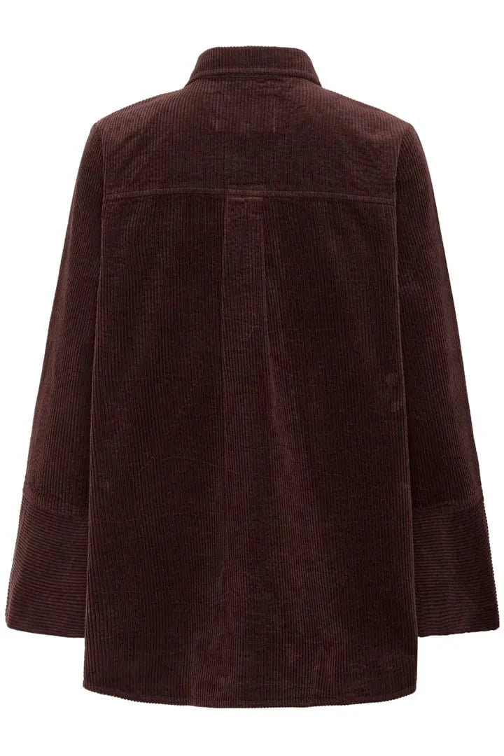 Culture Baele Klay Shirt Jacket  - Bitter Chocolate
