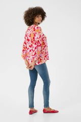 Culture Audrey Bello Blouse - Red/pink Flower