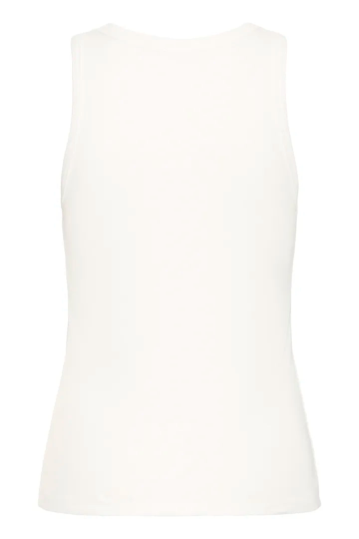 Pulz Allesia Butterfly Tank Top - Bright White