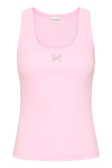 Pulz Allesia Butterfly Tank Top - Pink Lady