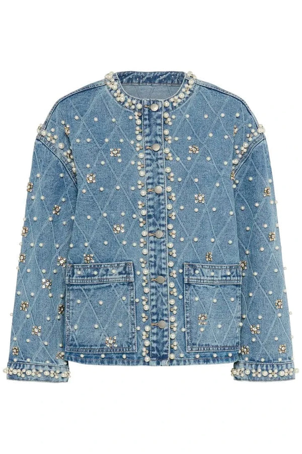 Culture Alys Denim Jacket - Light Blue Wash