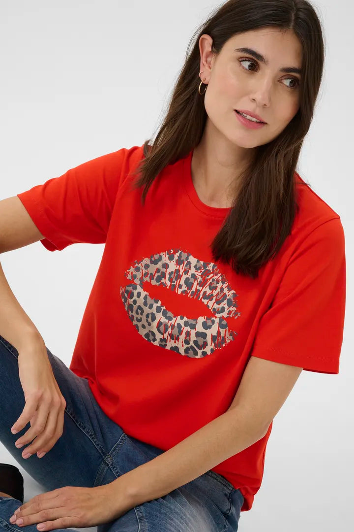 Culture Nuga Gith T-shirt - Fiery Red