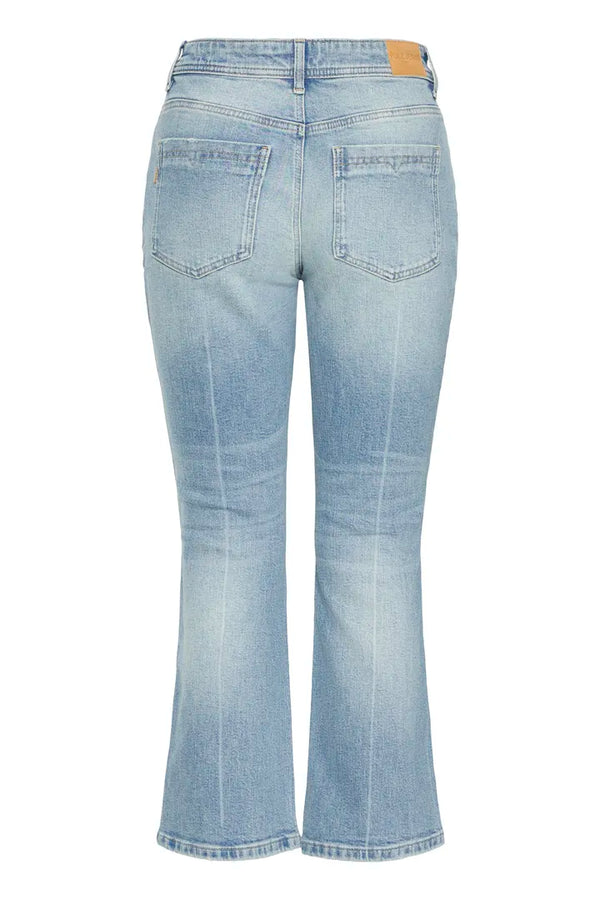 Pulz Blair HW Jeans Ankl, Medium Bootcut - Light Blue