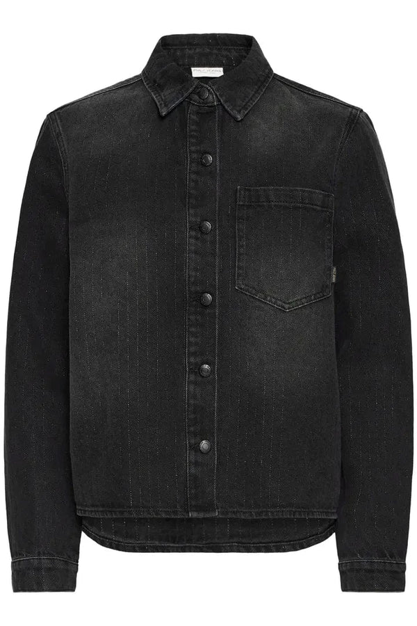 Pulz Caren Shirt - Black Denim