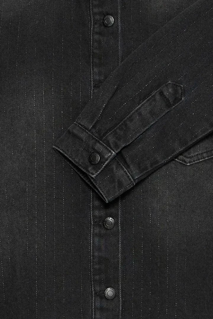 Pulz Caren Shirt - Black Denim