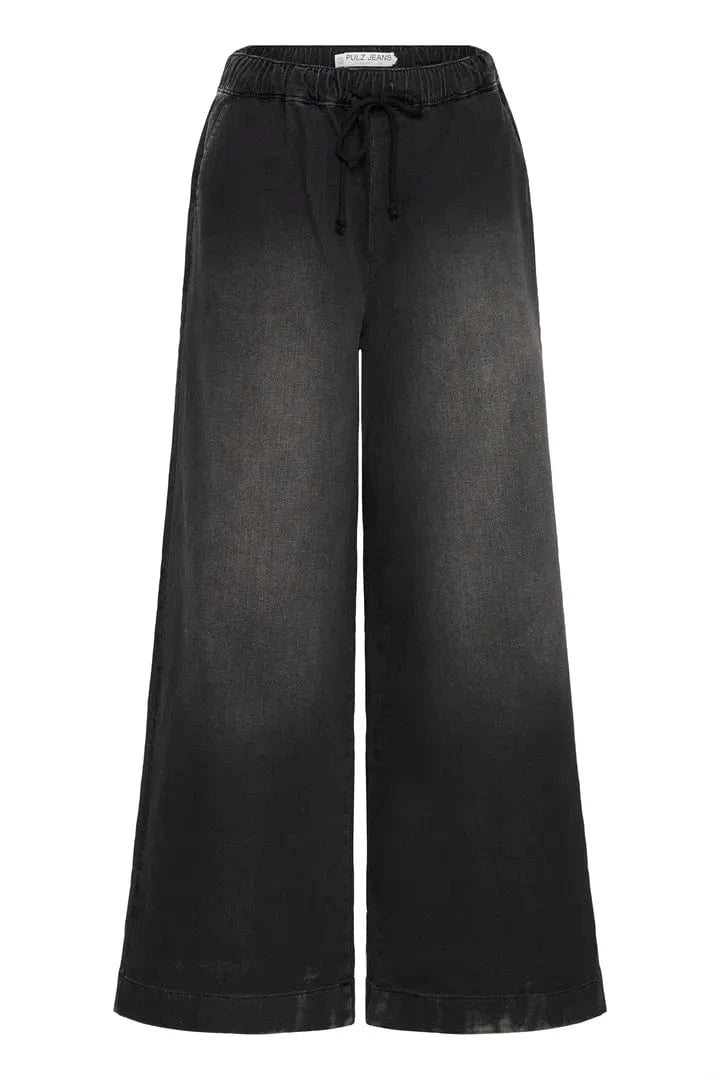 Pulz Raven HW Pant - Black Denim