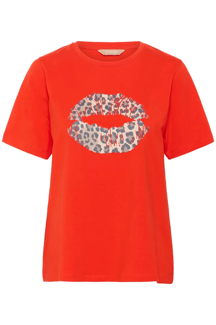 Culture Nuga Gith T-shirt - Fiery Red