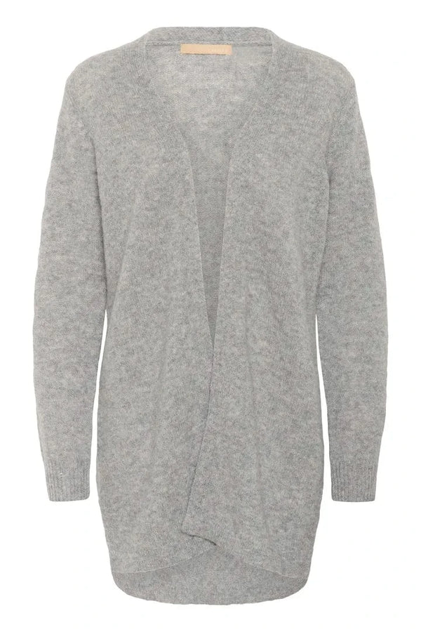 Culture Asima Katrina Long Cardigan - Mid Grey Melange