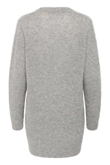 Culture Asima Katrina Long Cardigan - Mid Grey Melange