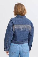 Pulz Gabrielle Denim Jacket - Medium Blue