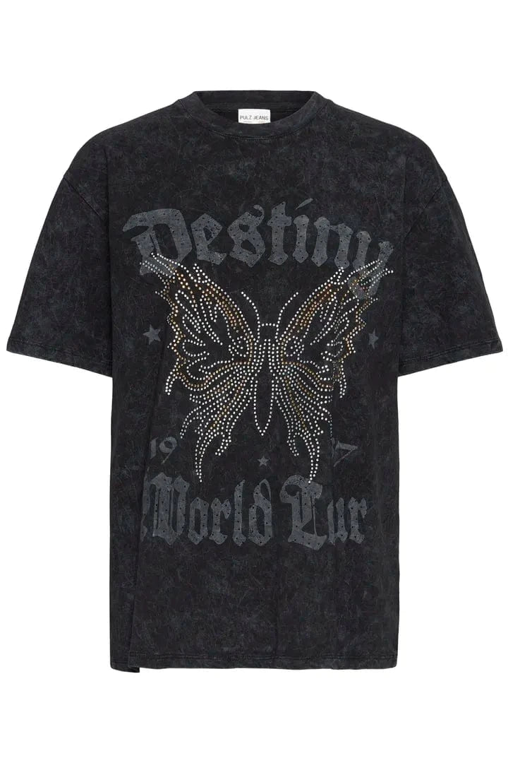 Pulz Sahattie Destiny Tshirt - Dark Grey