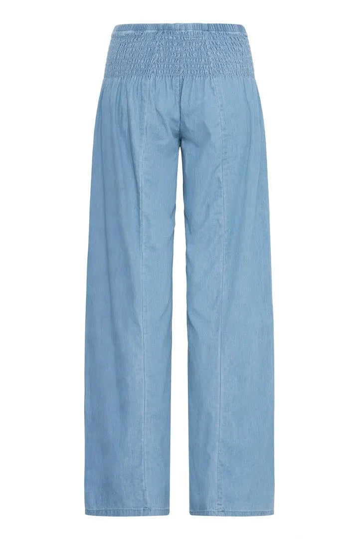 Pulz Jill Straight Pant - Light Blue Denim