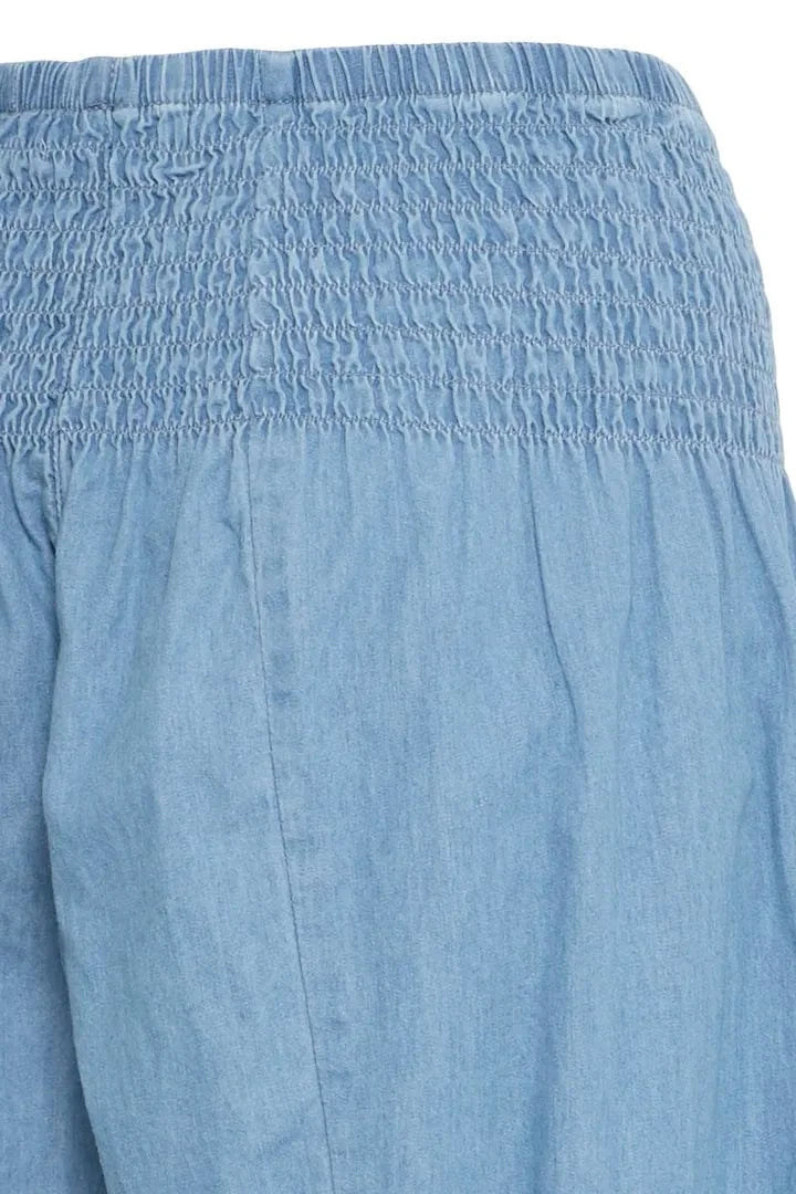Pulz Jill Straight Pant - Light Blue Denim