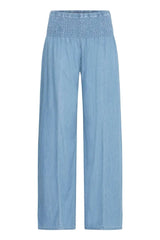 Pulz Jill Straight Pant - Light Blue Denim
