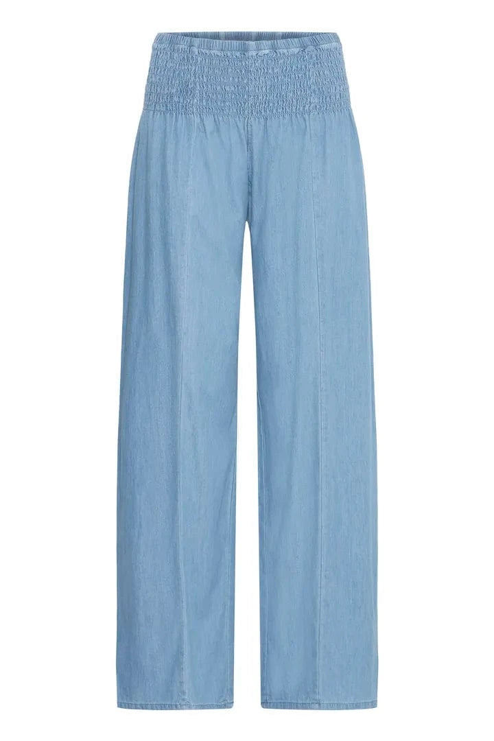 Pulz Jill Straight Pant - Light Blue Denim