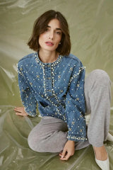 Culture Alys Denim Jacket - Light Blue Wash