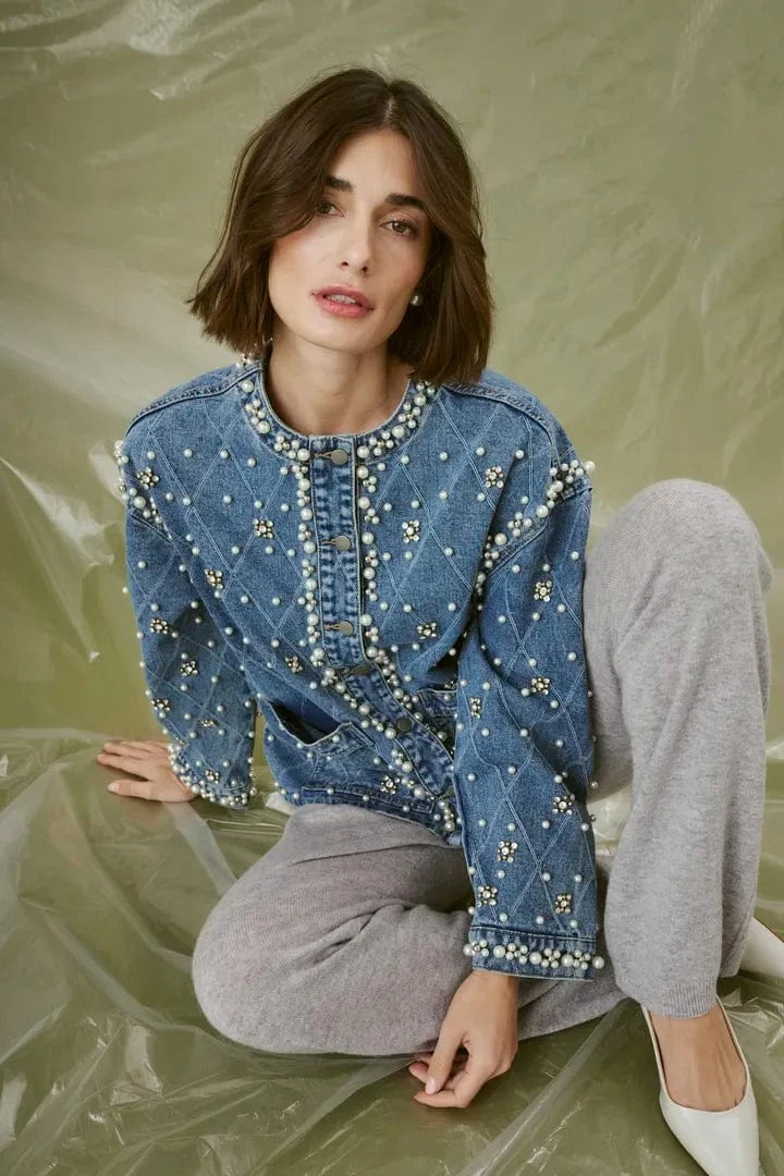 Culture Alys Denim Jacket - Light Blue Wash